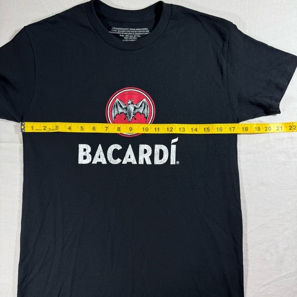 Black Bacardi Short Sleeve Tee Iconic Design - Picture 5 of 6
